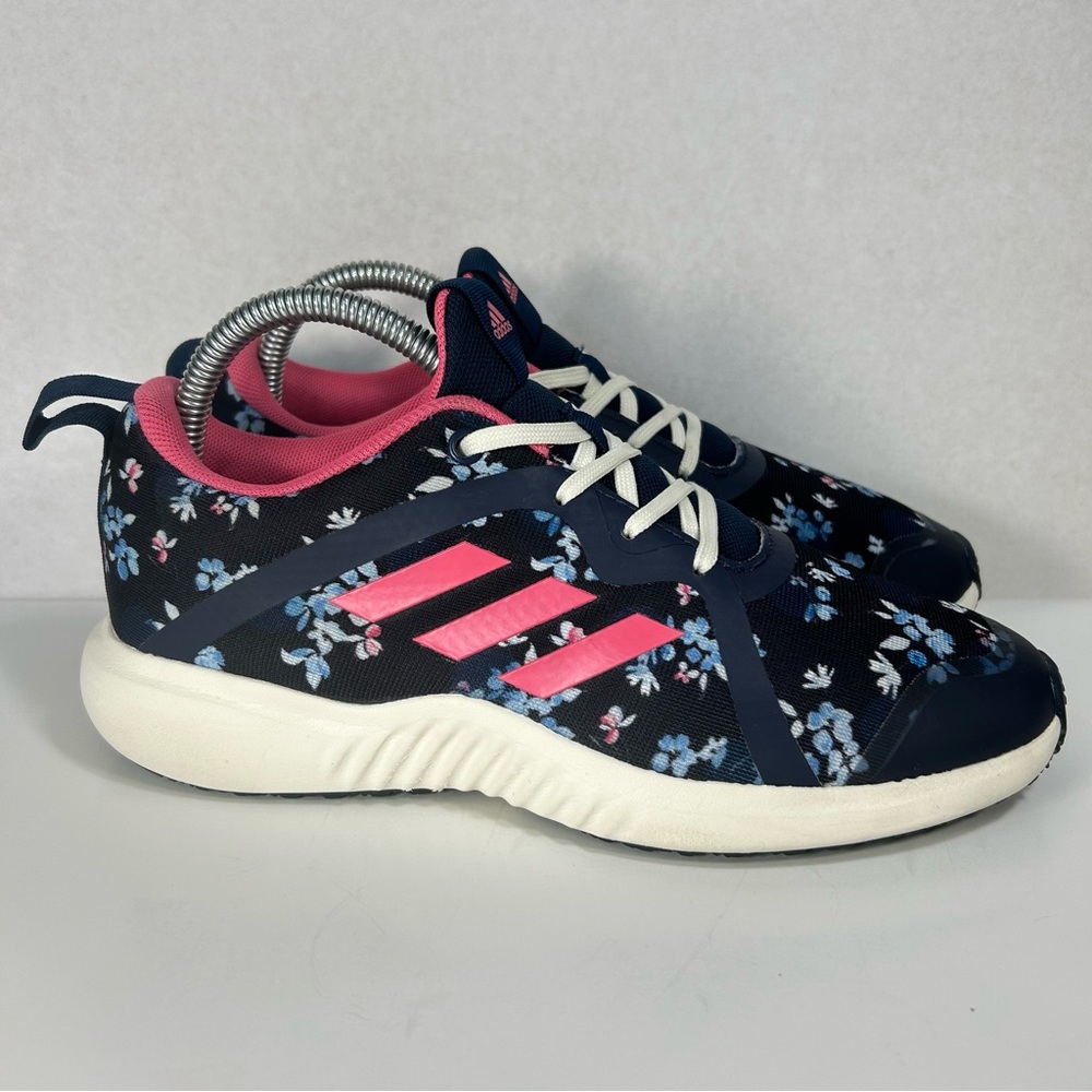 Adidas FortaRun Floral CloudFoam Blue/ Pink Sneaker Shoes EF2617; Women’s Size 7